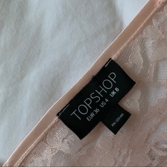 TOPSHOP Blush Lace Cami - Picture 7 of 7
